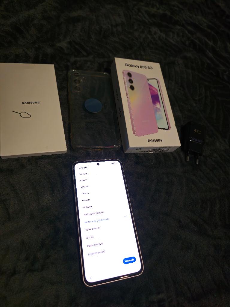 Samsung Galaxy A55 5G Awesome Lilac | 128GB | 8GB RAM, Paars, Touchscreen, Ophalen of Verzenden, Zo goed als nieuw