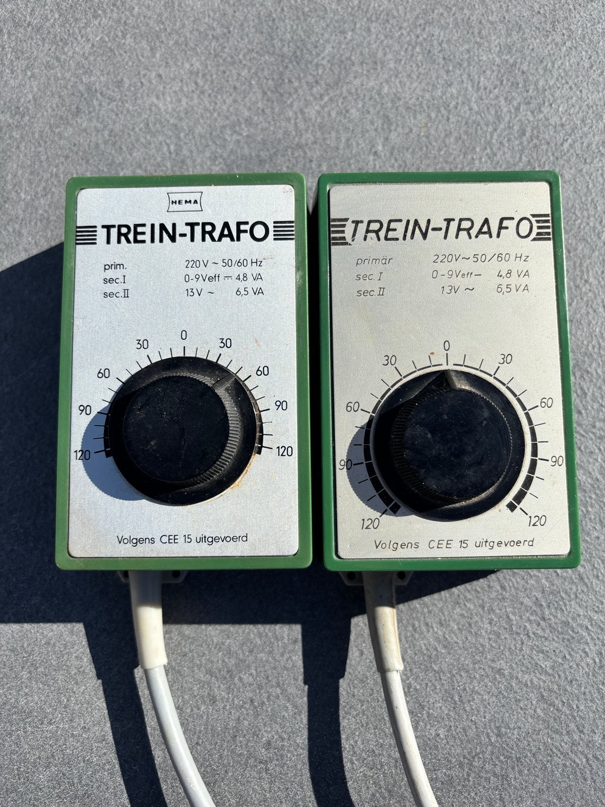 2 HEMA Trein Trafo's - Siemens 4AA2810, Overige merken, Gebruikt, Ophalen of Verzenden, Analoog