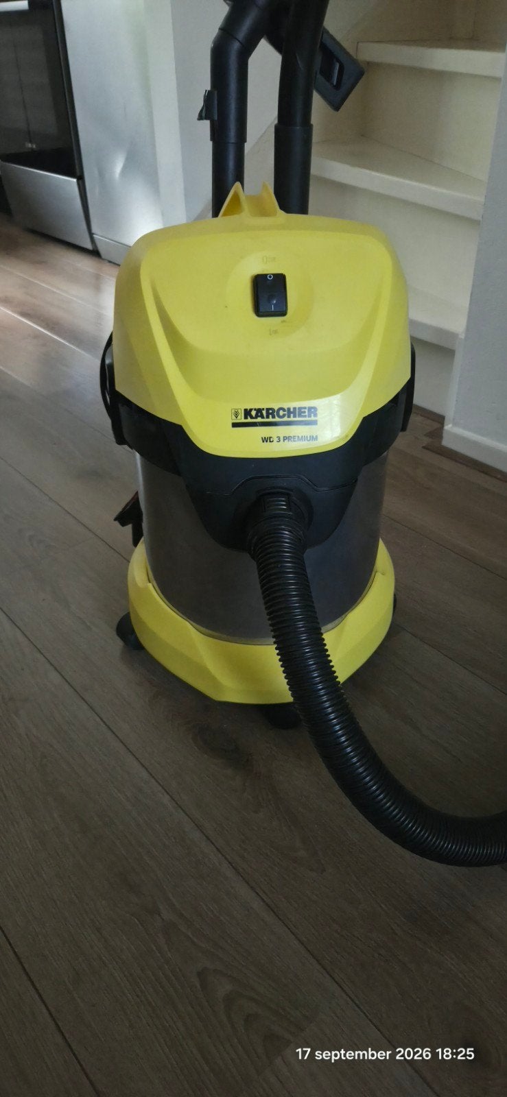 Kärcher WD 3 Premium nat en droogzuiger., Inclusief accessoires, Gebruikt, Kärcher, Minder dan 1200 watt