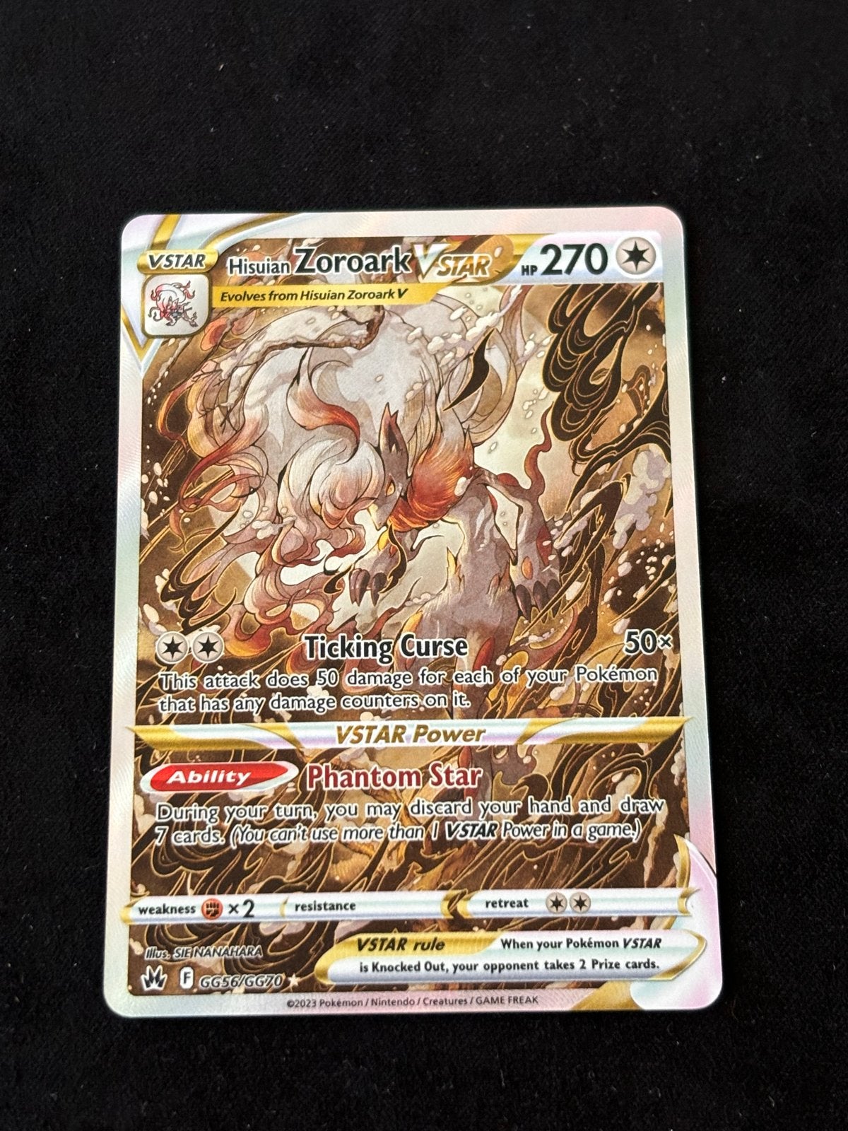 Hisuian Zoroark VSTAR GG66/GG70 Pokémon Kaart, Ophalen of Verzenden, Nieuw, Losse kaart