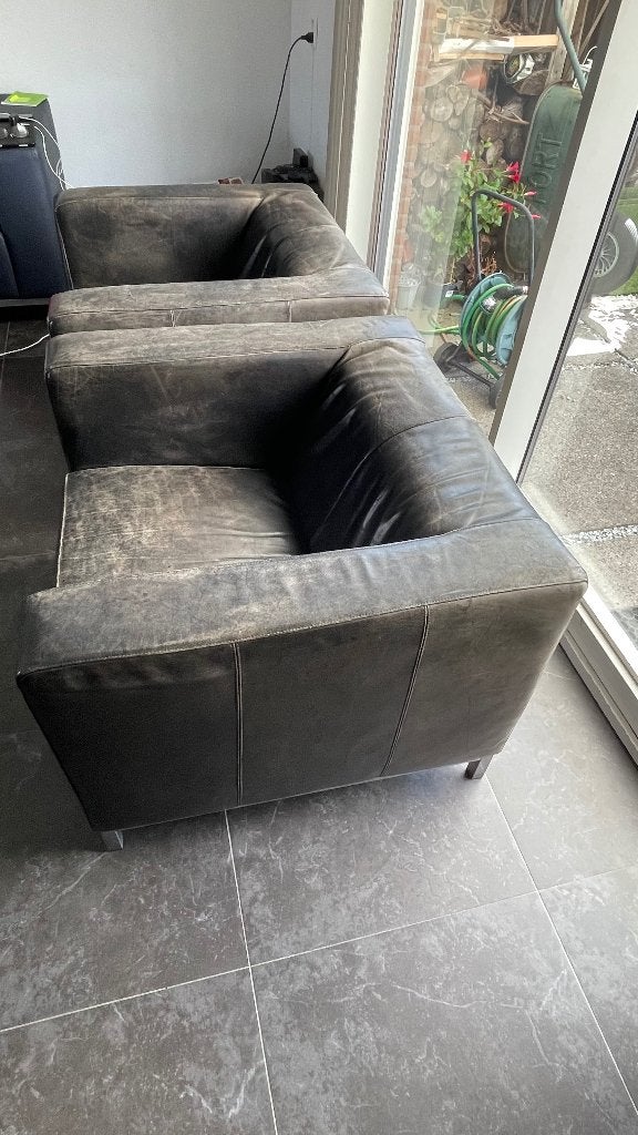 2x Machalke fauteuils, Ophalen, Gebruikt, Modern, 50 tot 75 cm