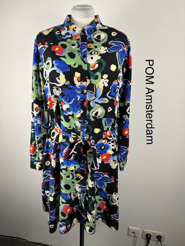 POM Amsterdam Jurk  (mt: 44) 19,6/240, Kleding | Dames, Jurken, POM Amsterdam, Blauw, POM Amsterdam, Maat 42/44 (L)
