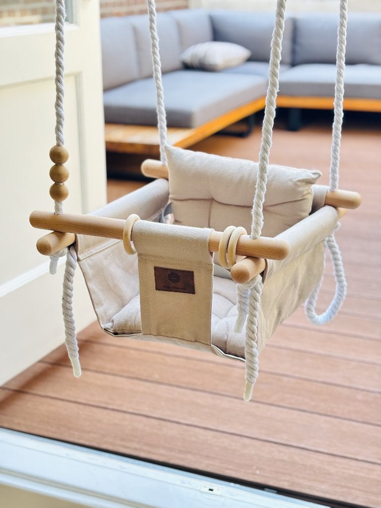 Baby schommel Teddy incl. bevestigingsmateriaal, Ophalen, Zo goed als nieuw, Schommel
