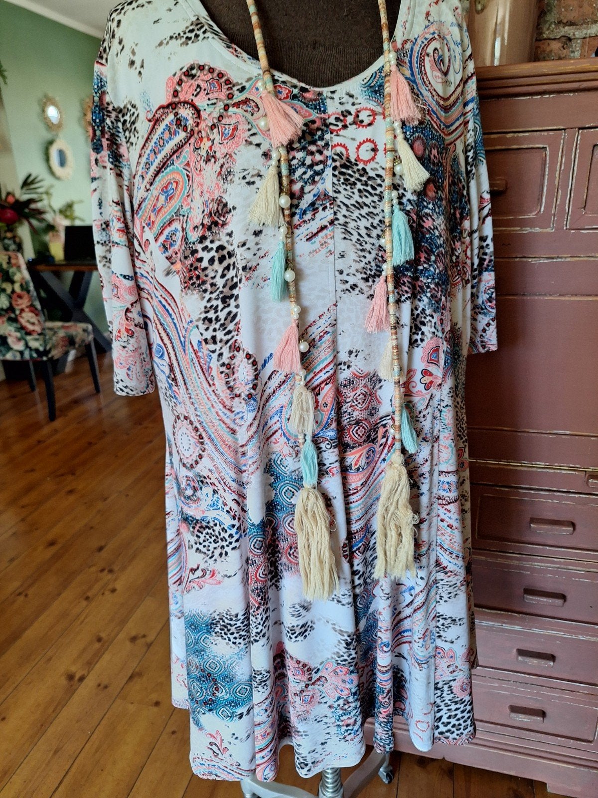 Jurk tuniek 44 46 xxl, Ophalen of Verzenden, Gedragen, Maat 46/48 (XL) of groter, Boven de knie