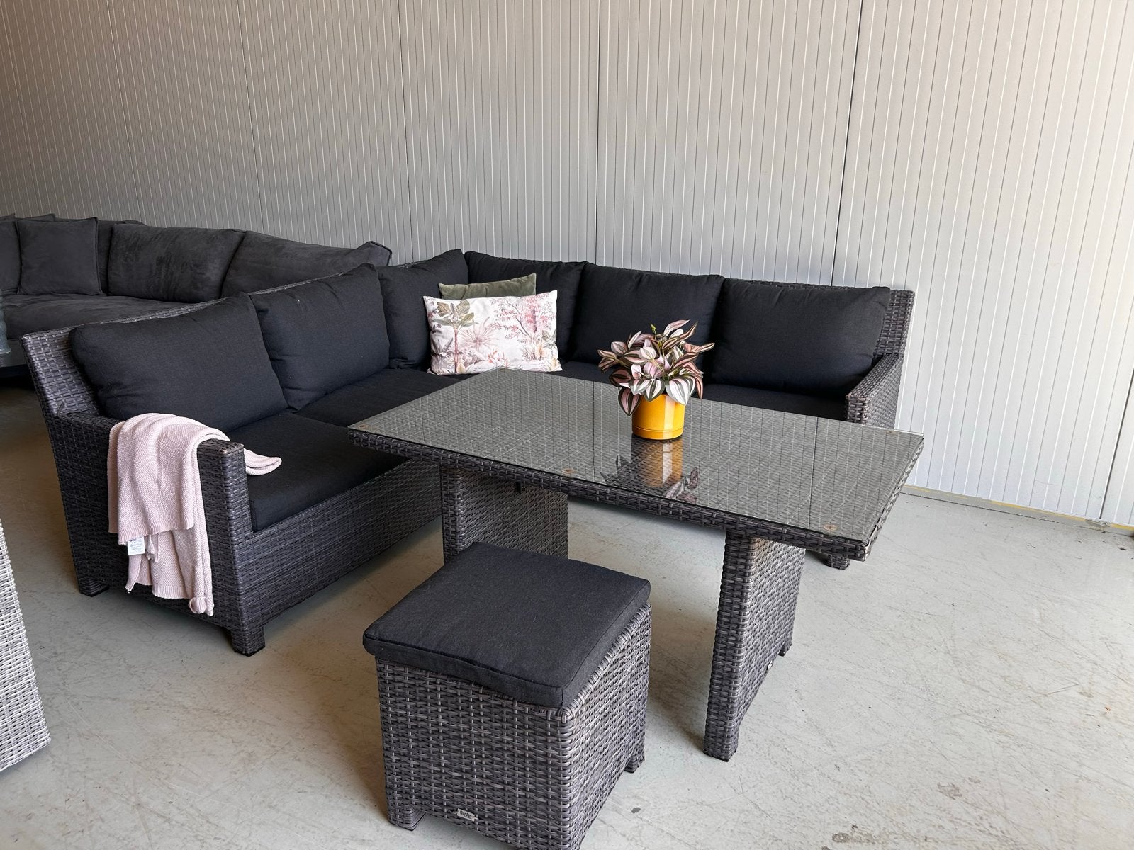 Schitterende Garden Impressions dining loungeset, Tuin en Terras, Tuinsets en Loungesets, Ophalen, 5 zitplaatsen, ., Bank