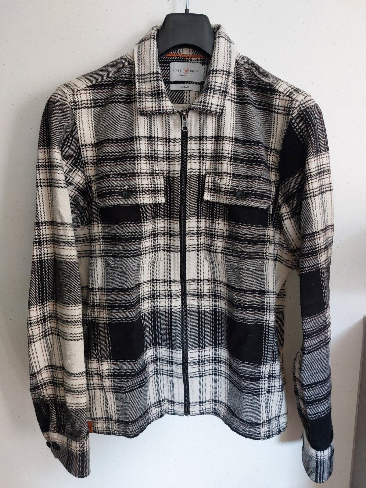 Cast Iron geruit overhemd met rits - Maat S, Kleding | Heren, Meerkleurig, Halswijdte 38 (S) of kleiner, Ophalen of Verzenden