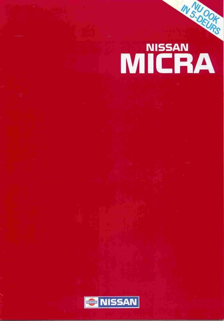 Nissan Micra Nu ook in 5-deurs (1987), Ophalen of Verzenden, Nieuw, Nissan
