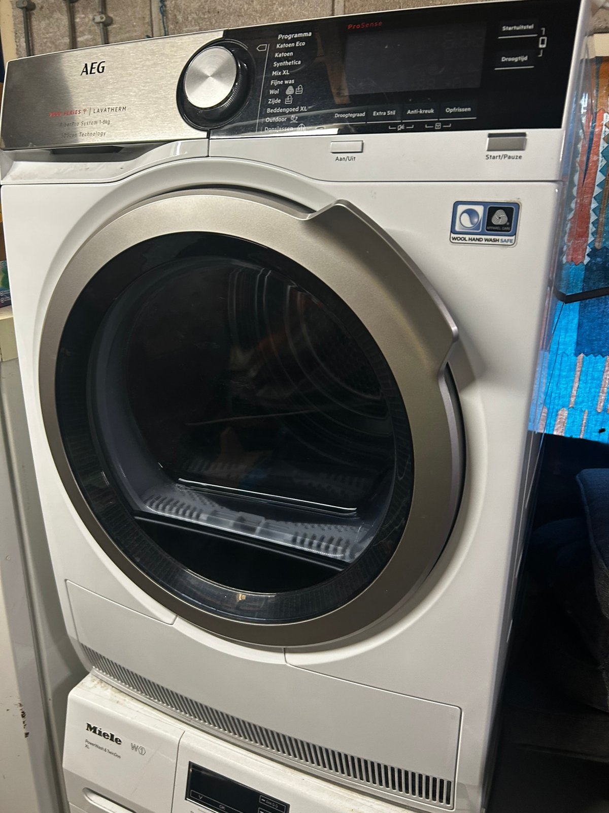 Wasdroger AEG 9000 Lavatherm goed voor onderdelen, Ophalen, Niet werkend, 85 tot 90 cm