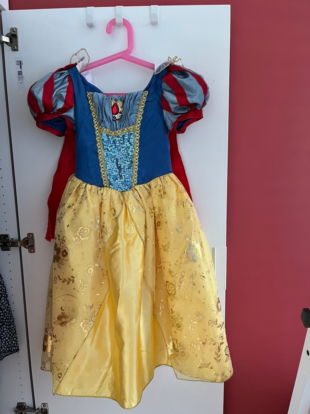 Verkleedkleding - Snow white dress disney princess, Ophalen of Verzenden, Zo goed als nieuw, Jongen of Meisje