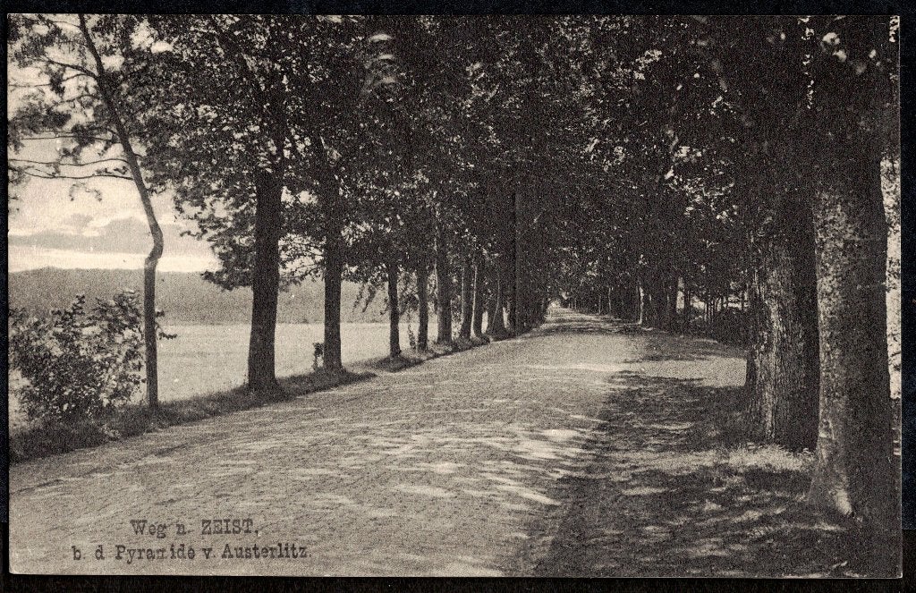 Weg n. Zeist b. d. Pyramide v. Austerlitz., Verzamelen, Ophalen of Verzenden, Voor 1920, Ongelopen, Utrecht