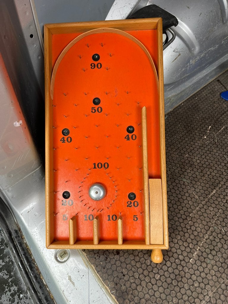 Houten Knikkerspel, Ophalen of Verzenden, Gebruikt, Overige typen