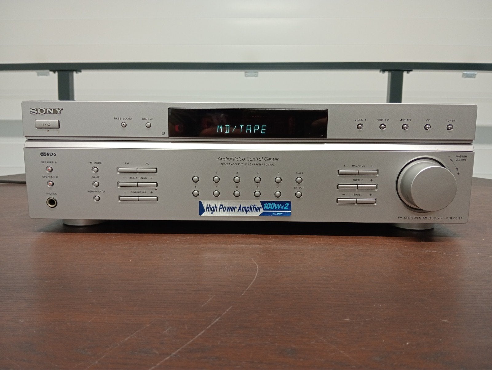 Sony STR-DE197 Stereo Receiver - High Power Amplifier, Ophalen of Verzenden, Zo goed als nieuw, Sony, 120 watt of meer