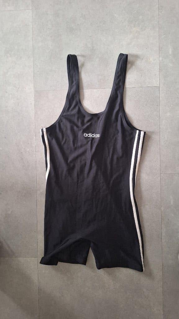 Adidas vintage worstelpak / turnpakje zwart maat 34 (XS), Zwart, Maat 34 (XS) of kleiner, Gedragen, Verzenden