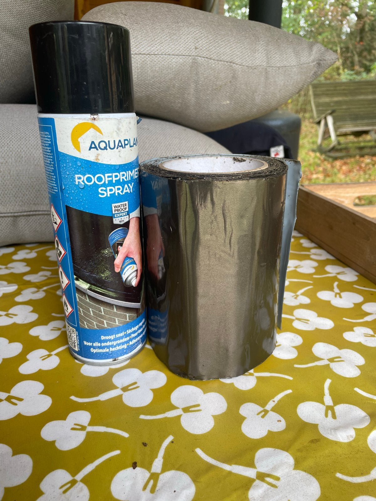 Aquaplan Roofprimer Spray en Rol Herstel (Kunstzink), Zwart, Overige typen, Ophalen of Verzenden, Zo goed als nieuw