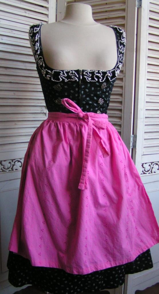 tiroler dirndl jurk en schort maat 34 nr ZZ 1184, Kleding | Dames, Carnavalskleding en Feestkleding, Verzenden, Zo goed als nieuw