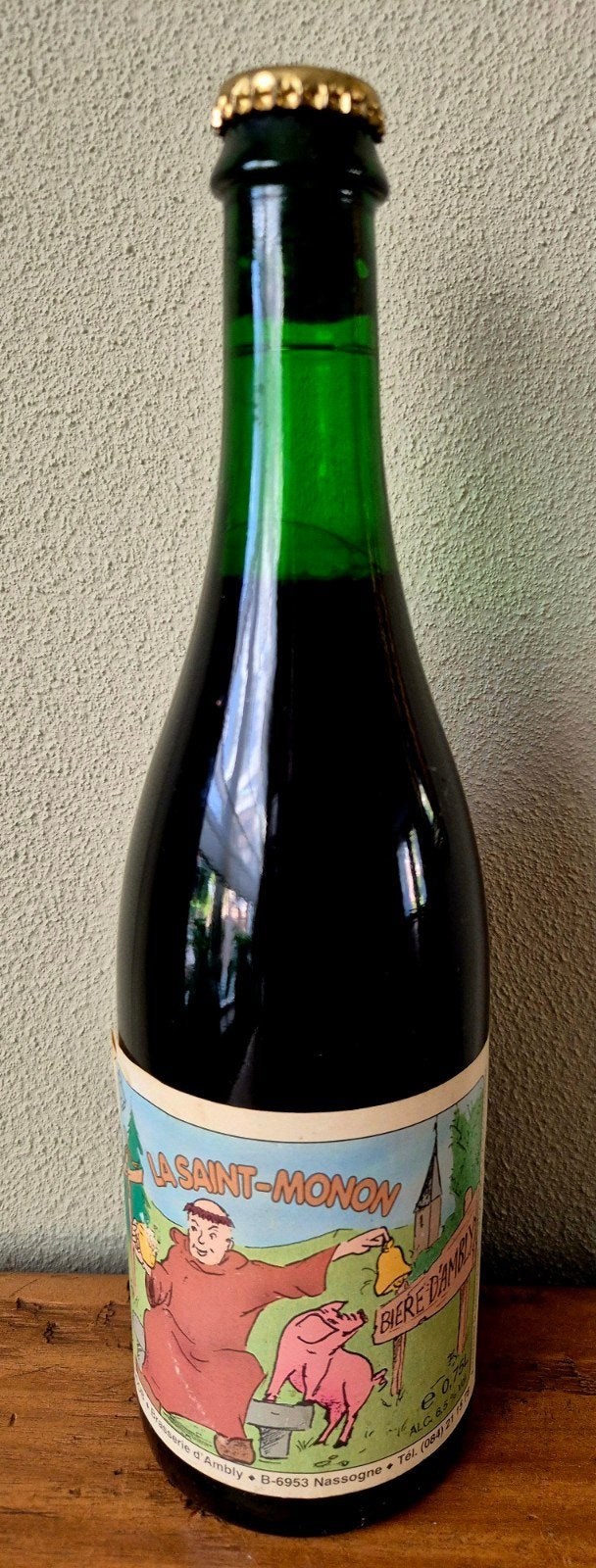 Fles La Saint-Monon blond speciaal bier 6,5% d'Ambly België, Ophalen of Verzenden, Zo goed als nieuw, Flesje(s), Overige merken