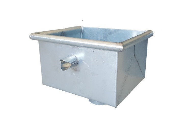 Zinken vergaarbak  leiden.   zinkproducts .nl
