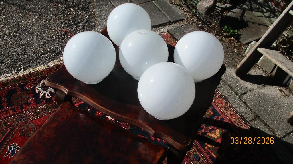 lampe kap - opaline - glazen bol, Ophalen of Verzenden