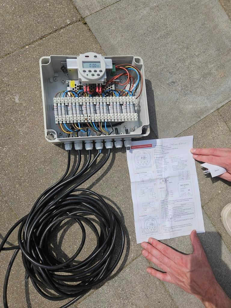 Tijdschakelaar voor vijververlichting - Compleet systeem, Ophalen, Zo goed als nieuw
