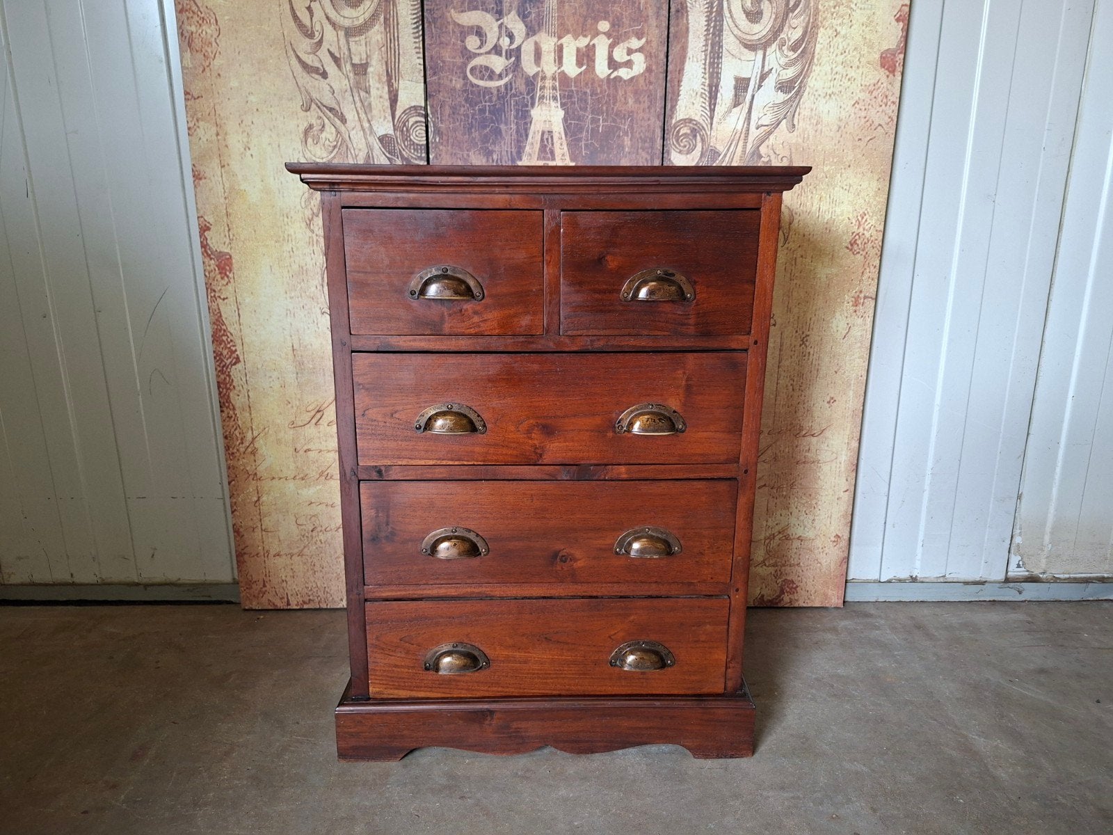 Teakhouten ladekastje, apothekerskastje, archiefkastje , Ophalen of Verzenden, 25 tot 50 cm, 50 tot 100 cm, Minder dan 100 cm