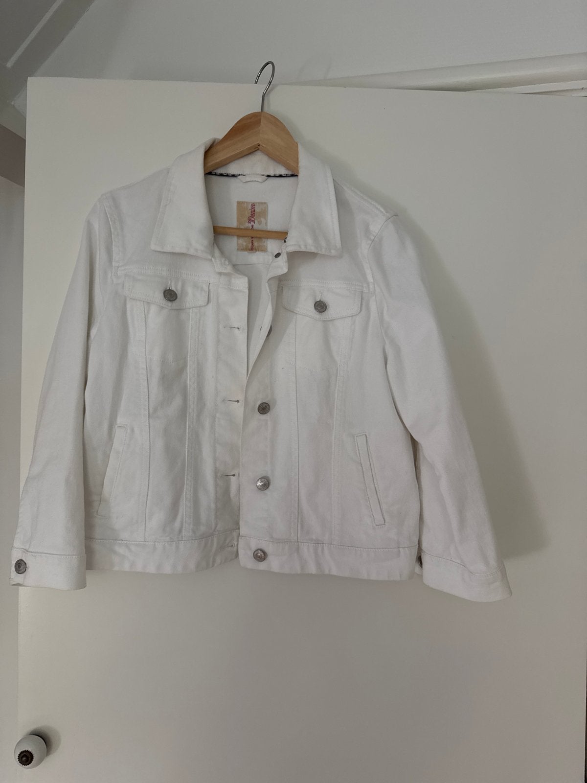 Witte spijkerjas van Tom Tailor, maat M, Ophalen of Verzenden, Zo goed als nieuw, Maat 38/40 (M), Wit