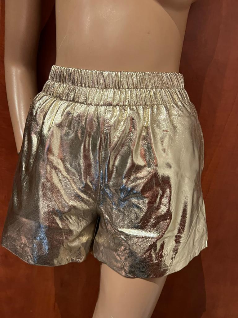 EST'SEVEN Echt Leren Broekje Goud XS Nieuw met Kaartjes, Kleding | Dames, G, Overige kleuren, Kort, G