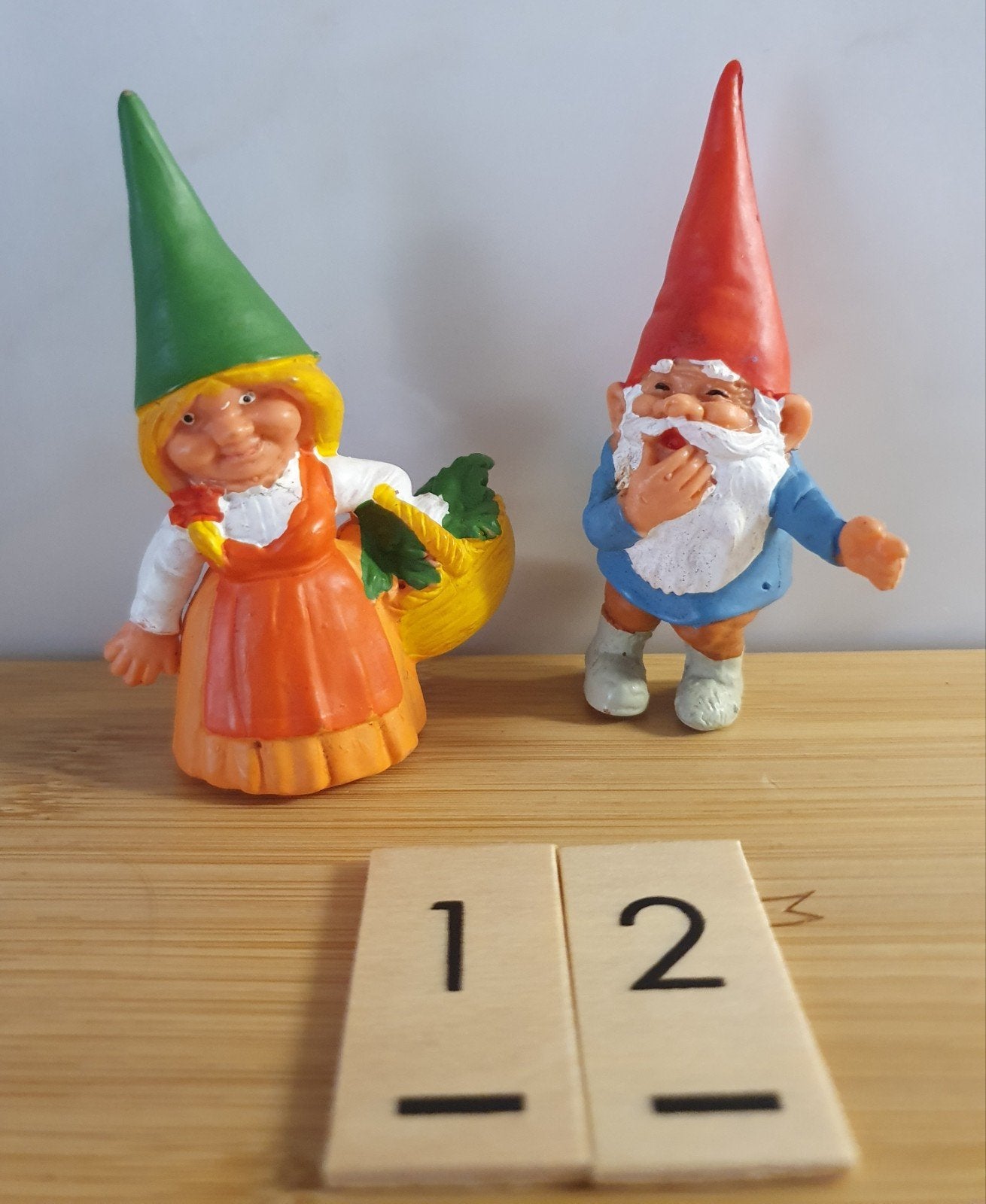 David en Lisa, kabouters Rien Poortvliet, herfst, 80er jaren, Verzamelen, Ophalen of Verzenden, Zo goed als nieuw