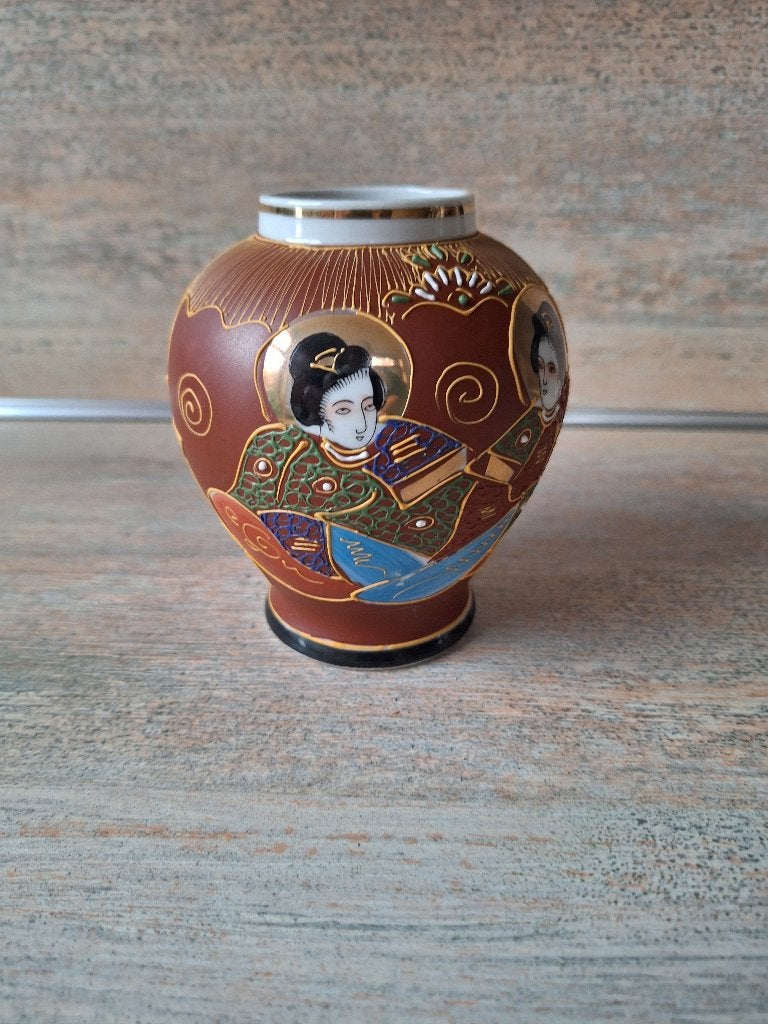 Vintage Japanse Satsuma Vaas - 12cm hoog, Antiek en Kunst, Ophalen