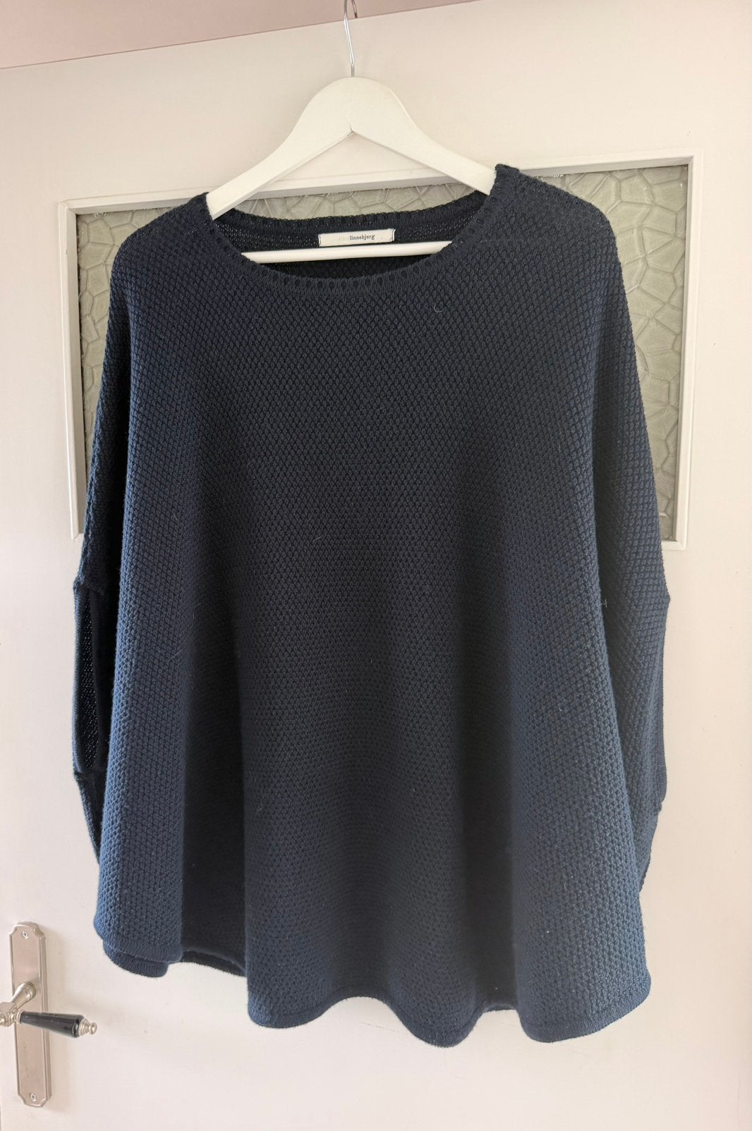 sibin linnebjerg poncho donkerblauw, Ophalen of Verzenden, Zo goed als nieuw, Blauw