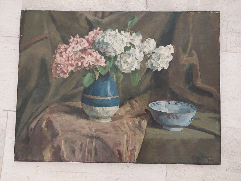 Schilderij Joop Stoffels kunst verf wanddecoratie interieur, Ophalen, Olieverf, Stilleven, Doek