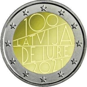 2 Euro Letland 2021 - 100 jaar Republiek van Letland - UNC, Verzenden, Overige landen, 2 euro, Losse munt