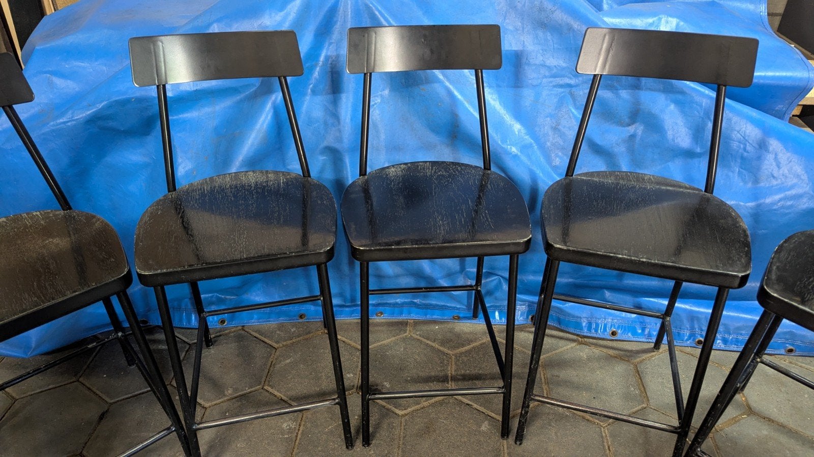 6 stevige barkrukken voor weinig geld. Stalen frame, Huis en Inrichting, Barkrukken, 5 krukken of meer, Ophalen, 60 tot 90 cm