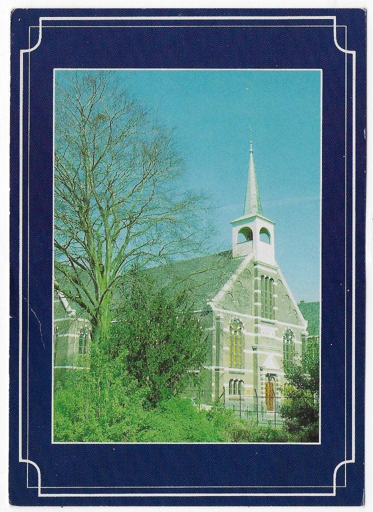 Bodegraven Geref Kerk Ongelopen Ansichtkaart ( B4843 ), Ophalen of Verzenden, 1980 tot heden, Ongelopen, Groningen