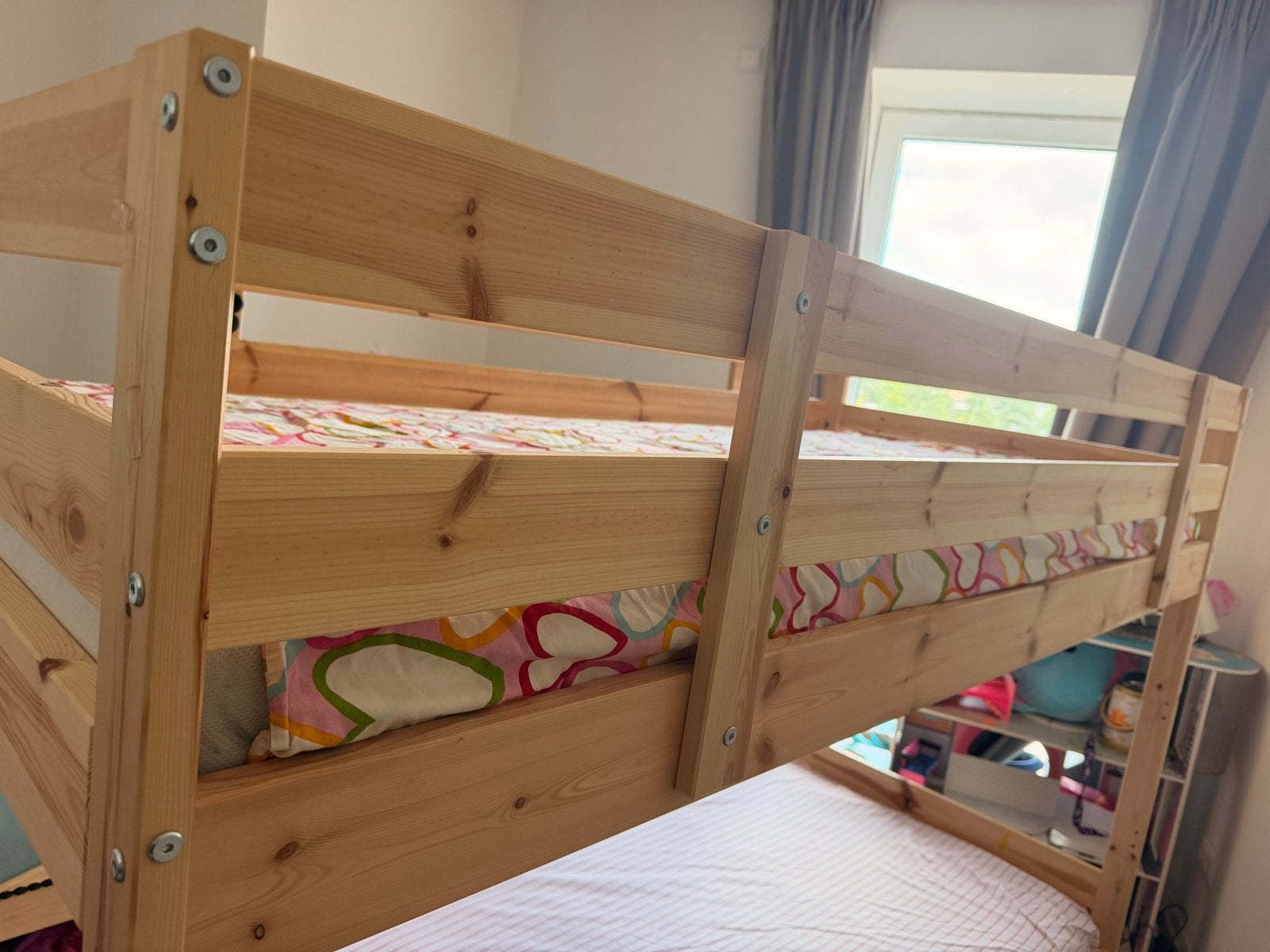 IKEA MYDAL Stapelbed - Zo goed als nieuw, incl. lattenbodems, Ophalen, 90 cm, Eenpersoons, Zo goed als nieuw
