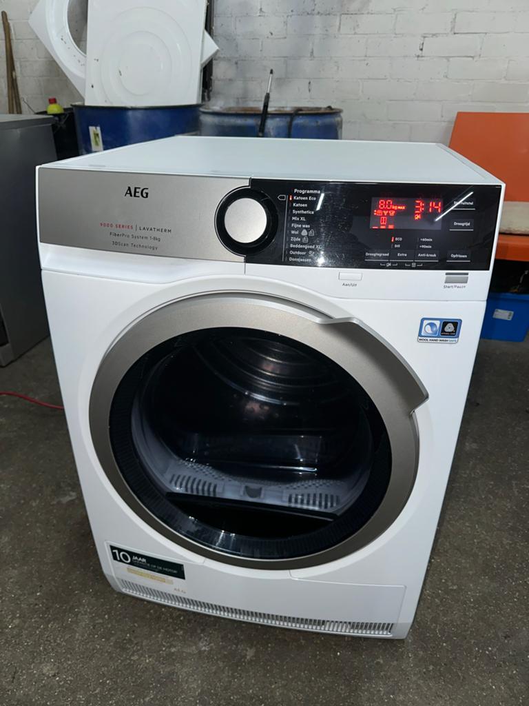 AEG 9000 Serie Warmtepompdroger - Zo goed als nieuw!, Witgoed en Apparatuur, Wasdrogers, Ophalen, Overige typen, 8 tot 10 kg, Zo goed als nieuw