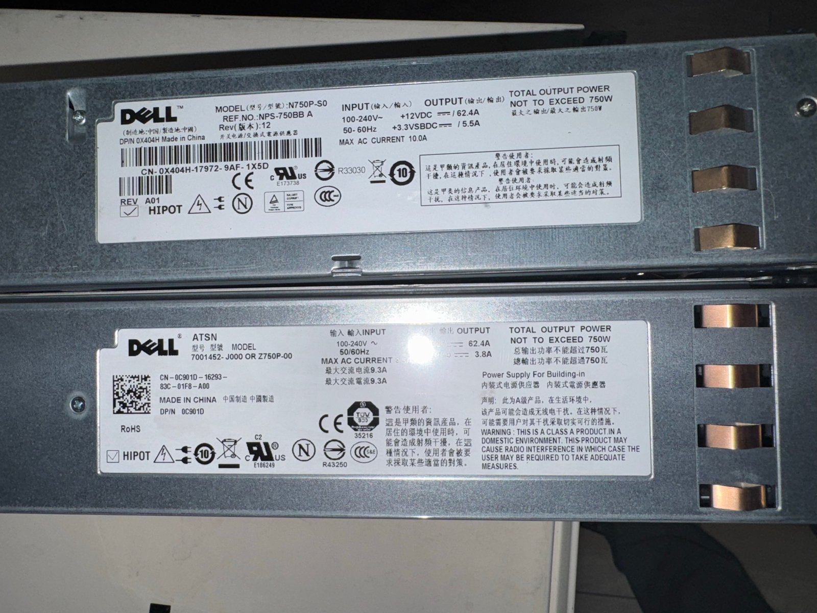 Dell Server Voeding - 750W PSU voor Servers, Ophalen of Verzenden, Gebruikt