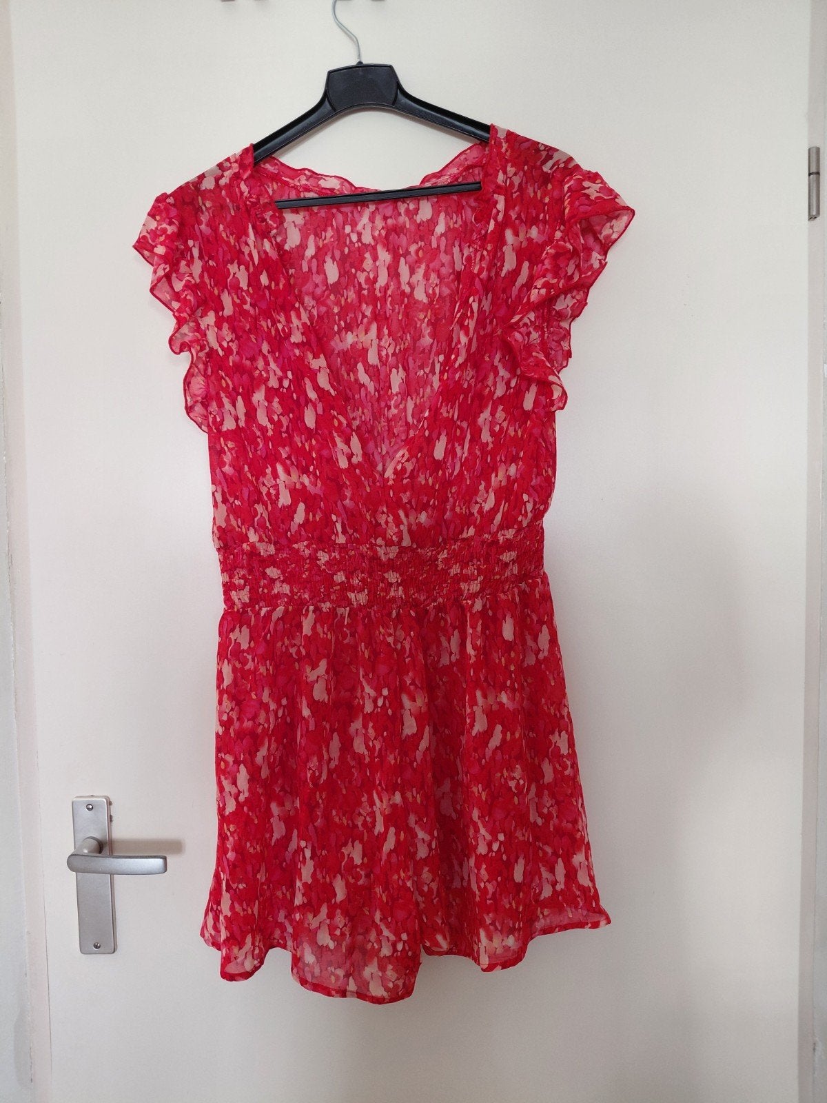 Shein Rood Bloemenprint Jurkje Maat XL, Ophalen of Verzenden, Maat 46/48 (XL) of groter, Rood, Boven de knie