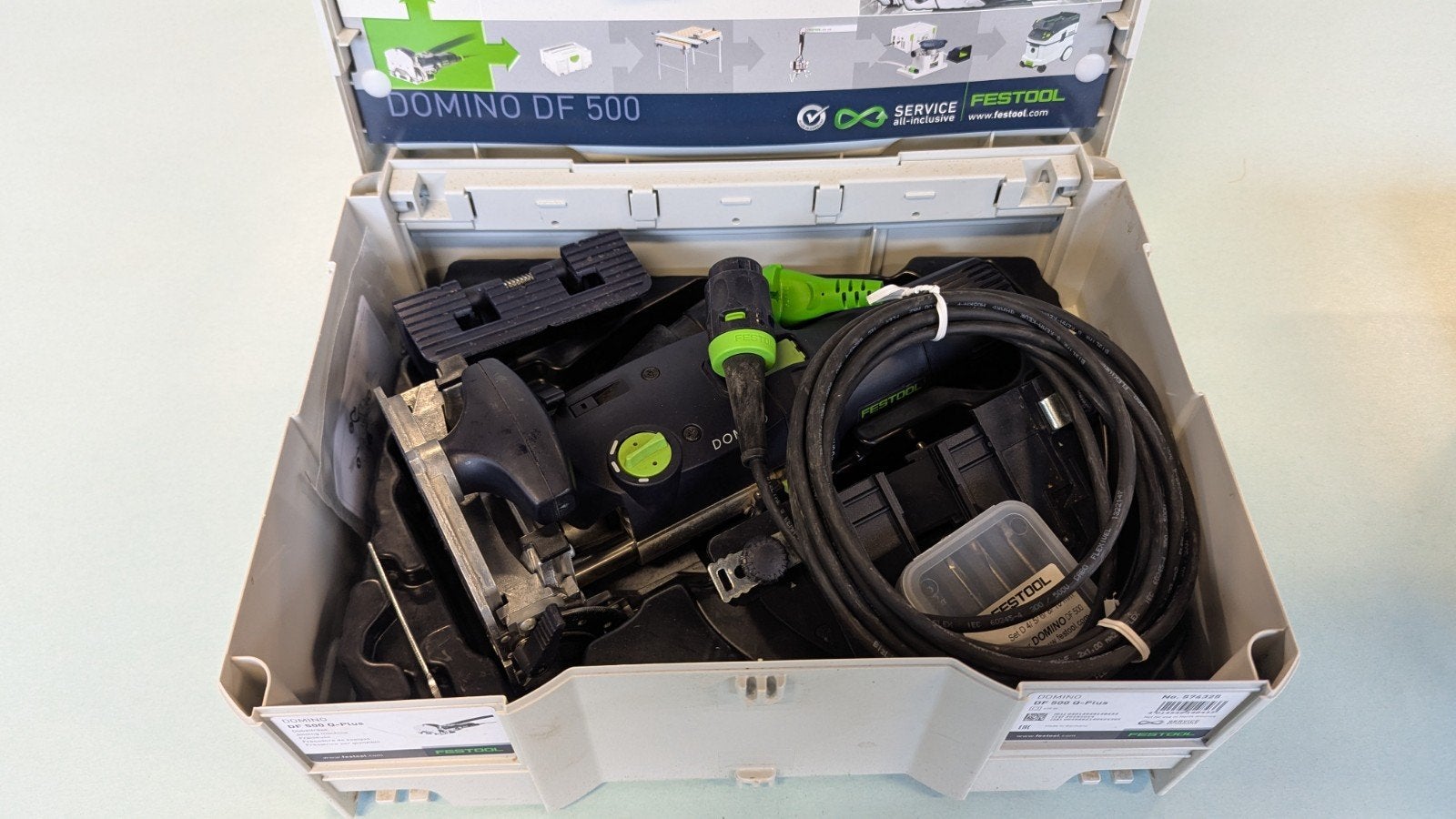festool domino met systainer met dominos topconditie, Ophalen of Verzenden, Zo goed als nieuw, Elektrisch, Festool