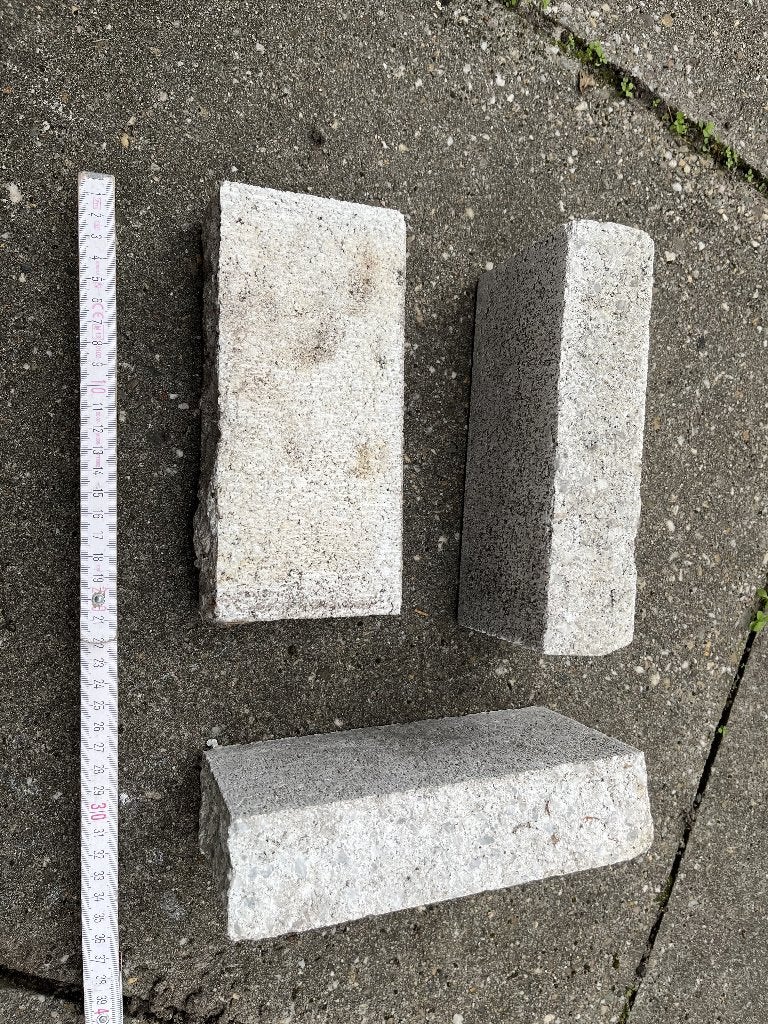 Steen, wit, metsel 21 x 10 x 5, gratis, Ophalen, Zo goed als nieuw, Beton