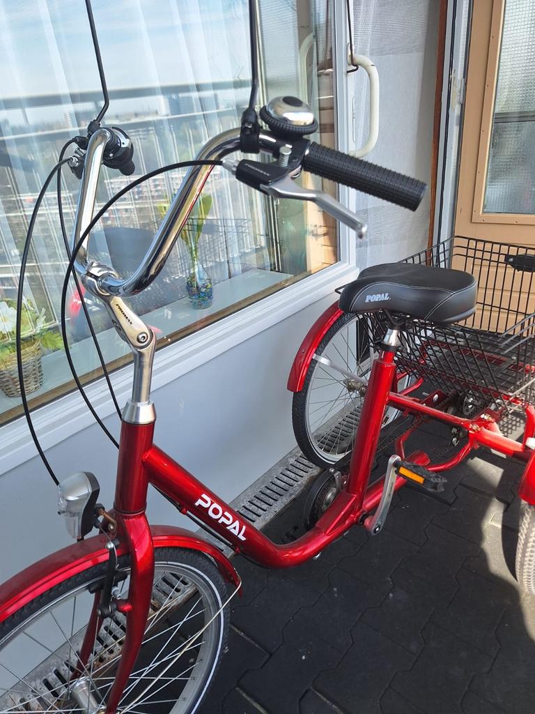 Popal driewielfiets rood, Fietsen en Brommers, Fietsen | Driewielfietsen, Ophalen, Zo goed als nieuw