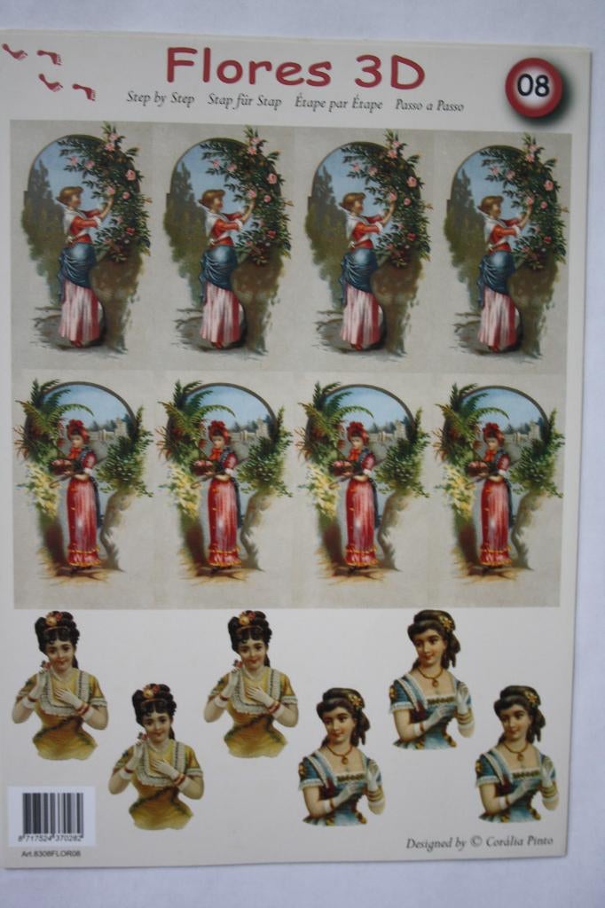 10 stuks Knipvellen Flores 3D 6912, Ophalen of Verzenden, Nieuw, Kind, Knipvel