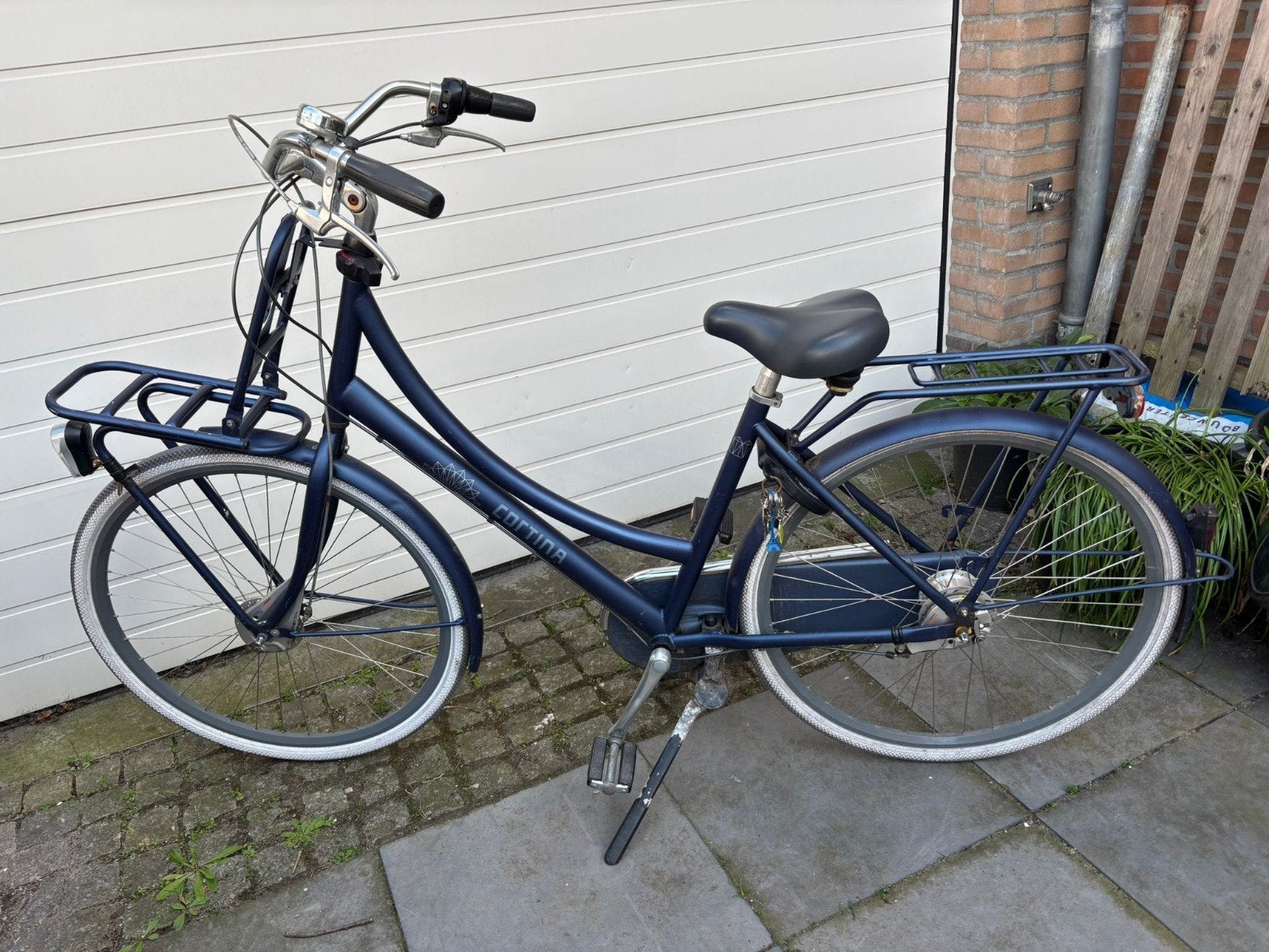 Cortina damesfiets met gratis krat – nette stadsfiets, Gebruikt, Versnellingen, 50 tot 53 cm, Trommelrem