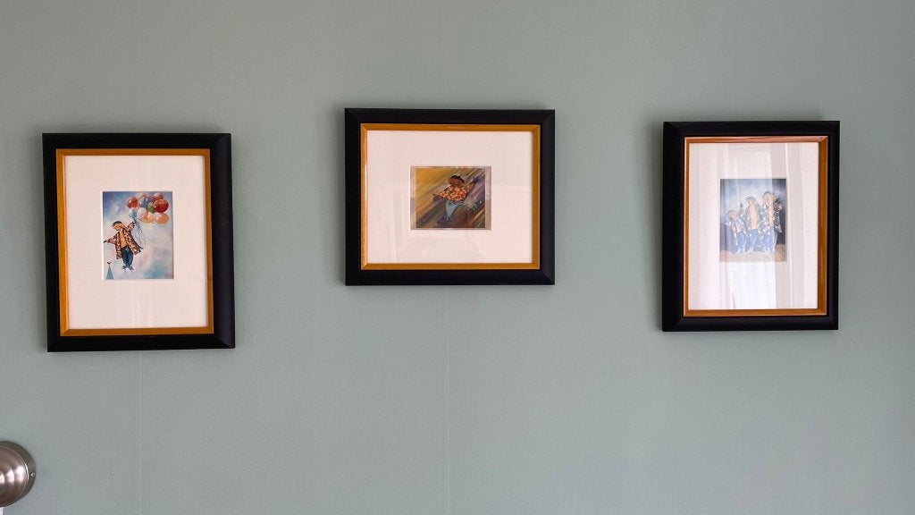 5x schilderij van een clown, Antiek en Kunst, Ophalen, Aquarel, Stripfiguren/cartoons