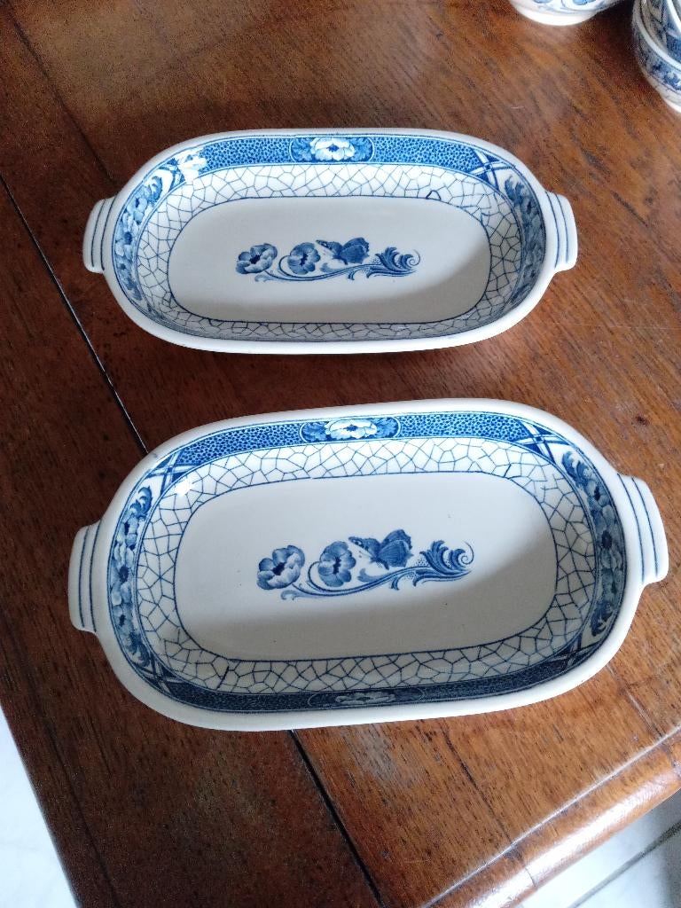 societe ceramique serie BUTTERFLIJ vleesschaaltjes, Ophalen of Verzenden