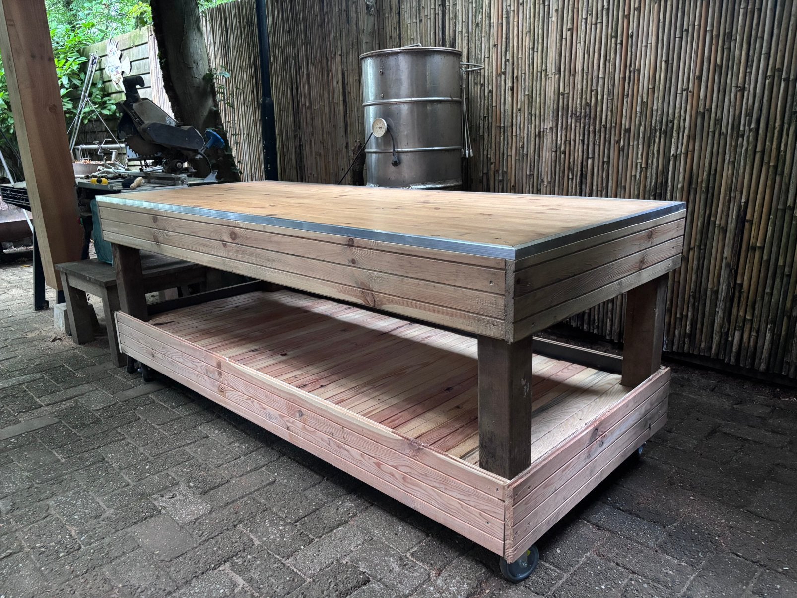 Houten werktafel. SPLINTER NIEUW!!!, Ophalen