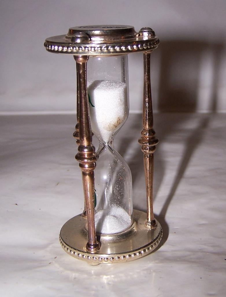 Vintage koperen/messing zandloper Tee-Uhr. Izgs., Ophalen of Verzenden