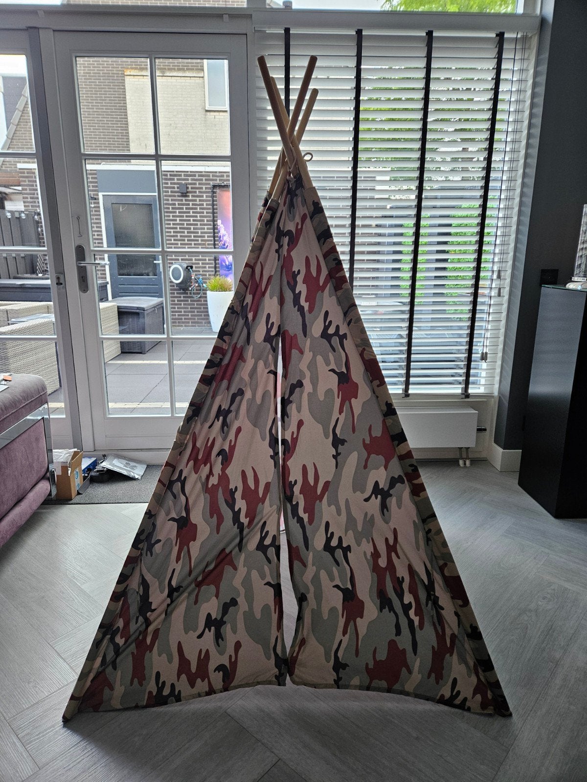Leuke Tipi speeltent in camouflageprint, Ophalen, Zo goed als nieuw
