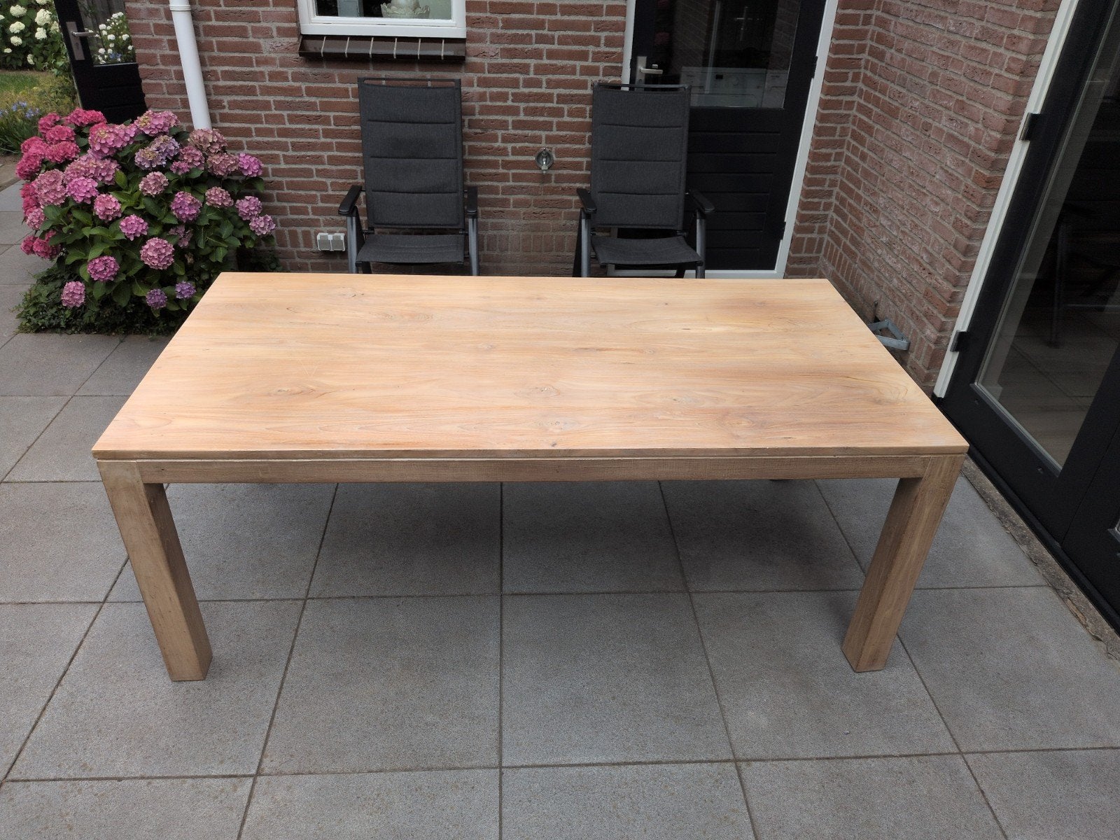 Robuuste Eettafel, Huis en Inrichting, Tafels | Eettafels, Ophalen, Gebruikt, 200 cm of meer, 50 tot 100 cm