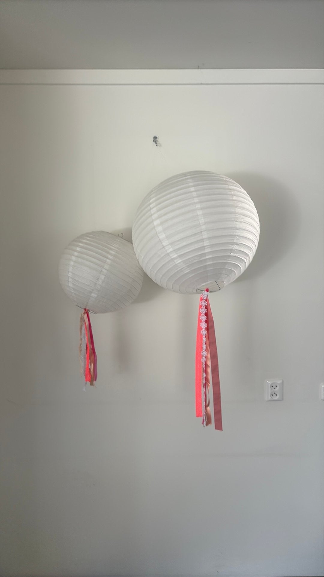 Lampionnen, feest, decoratie,, Hobby en Vrije tijd, Feestartikelen, Ophalen of Verzenden, Gebruikt, Versiering, Geboorte of Huwelijk