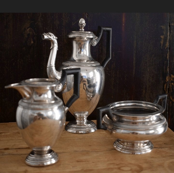 Hollands Zilveren Koffie-Mokka servies, Antiek en Kunst, Verzenden, Zilver
